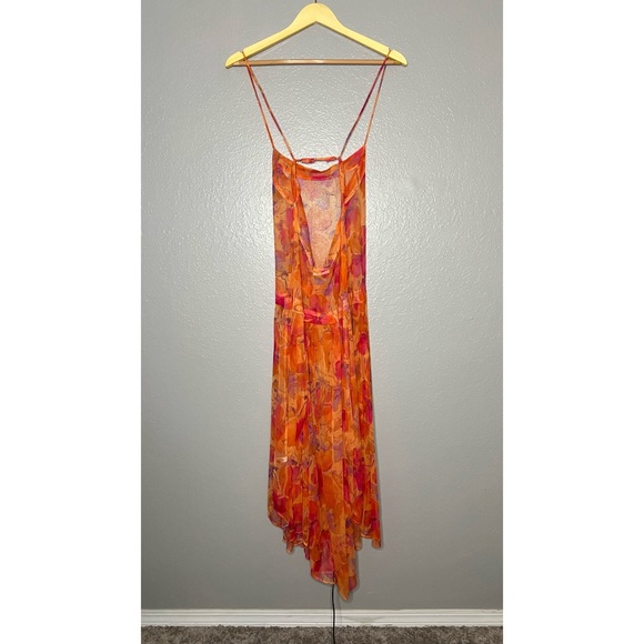 Free People Step Out Midi Slip in Sorbet Combo Size L - Picture 6 of 8